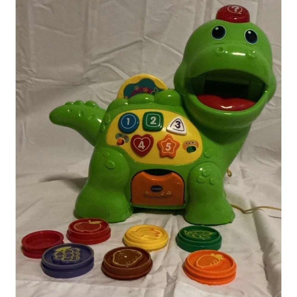 VTech Chomp and Count Dino 7 Coins Dinosaur Learning Tested‎ And Works